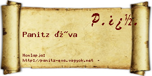 Panitz Éva névjegykártya